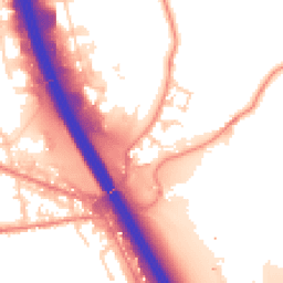 Daytime road noise heatmap for BD12 7HB