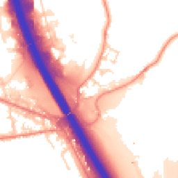 Daytime road noise heatmap for BD12 7HF