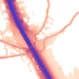 Daytime road noise heatmap for BD12 7HH