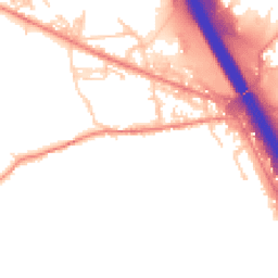 Daytime road noise heatmap for BD12 7HY