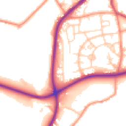 Daytime road noise heatmap for BD12 8AG