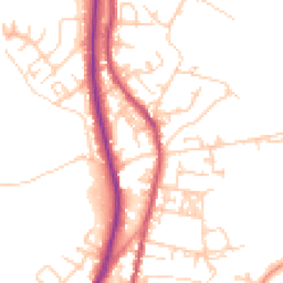 Daytime road noise heatmap for BD12 8AT