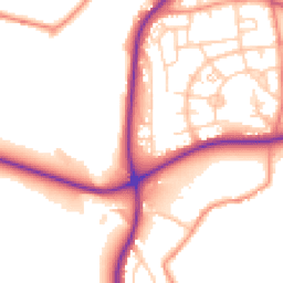 Daytime road noise heatmap for BD12 8AZ