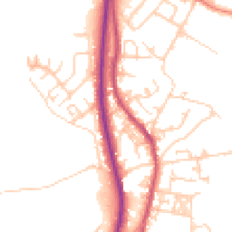 Daytime road noise heatmap for BD12 8BH