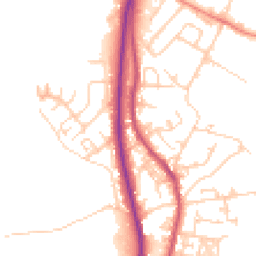 Daytime road noise heatmap for BD12 8BW