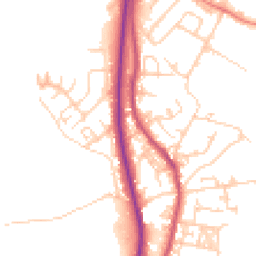 Daytime road noise heatmap for BD12 8BZ
