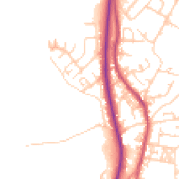 Daytime road noise heatmap for BD12 8DH