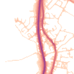 Daytime road noise heatmap for BD12 8DQ