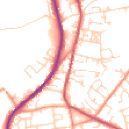 Daytime road noise heatmap for BD12 8JH