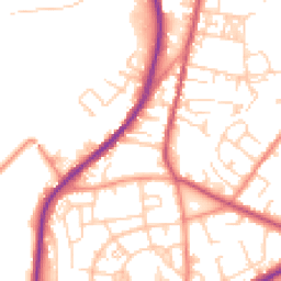 Daytime road noise heatmap for BD12 8JU