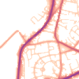 Daytime road noise heatmap for BD12 8LD