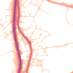 Daytime road noise heatmap for BD12 8PP