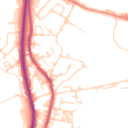 Daytime road noise heatmap for BD12 8PR