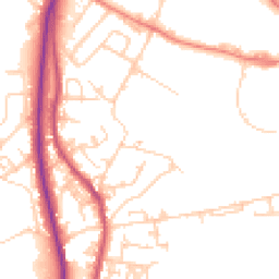 Daytime road noise heatmap for BD12 8PW