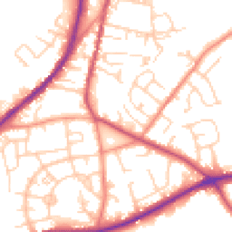 Daytime road noise heatmap for BD12 9BU