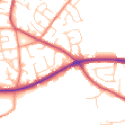 Daytime road noise heatmap for BD12 9DN