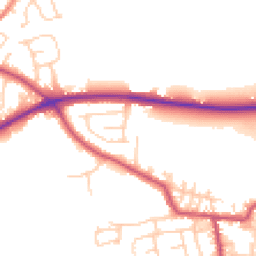 Daytime road noise heatmap for BD12 9DT