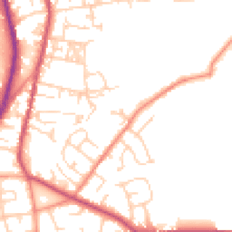 Daytime road noise heatmap for BD12 9EW
