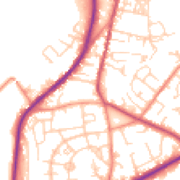 Daytime road noise heatmap for BD12 9JN