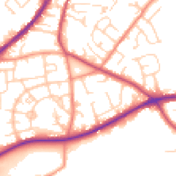 Daytime road noise heatmap for BD12 9JR