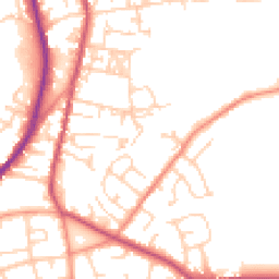 Daytime road noise heatmap for BD12 9NN