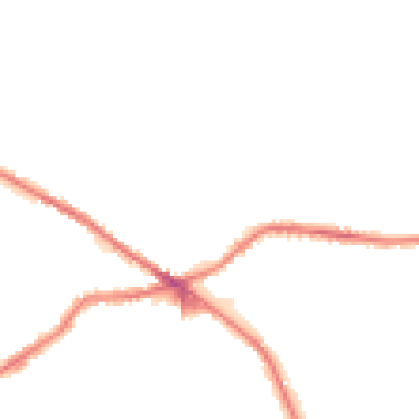 Night-time road noise heatmap for BD13 1AA