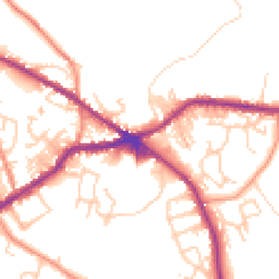 Daytime road noise heatmap for BD13 1AD