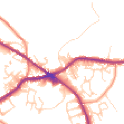 Daytime road noise heatmap for BD13 1AE