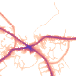 Daytime road noise heatmap for BD13 1AQ