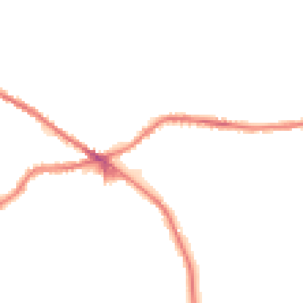 Night-time road noise heatmap for BD13 1AR