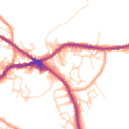 Daytime road noise heatmap for BD13 1AU