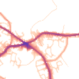 Daytime road noise heatmap for BD13 1AW