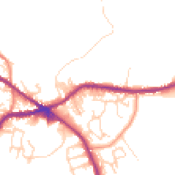 Daytime road noise heatmap for BD13 1BG