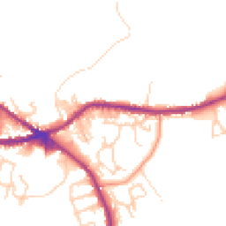 Daytime road noise heatmap for BD13 1BJ