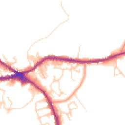 Daytime road noise heatmap for BD13 1BL