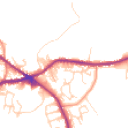 Daytime road noise heatmap for BD13 1BQ
