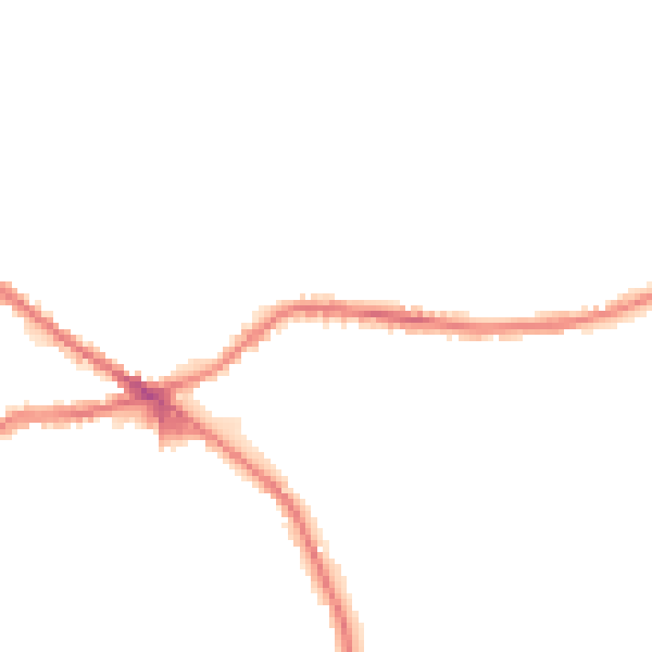 Night-time road noise heatmap for BD13 1BQ