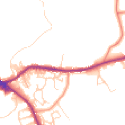 Daytime road noise heatmap for BD13 1BT