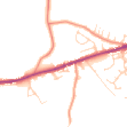 Daytime road noise heatmap for BD13 1DR