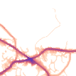 Daytime road noise heatmap for BD13 1HS