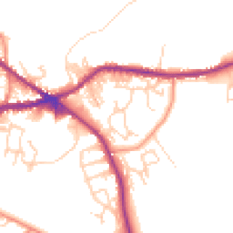 Daytime road noise heatmap for BD13 1QS