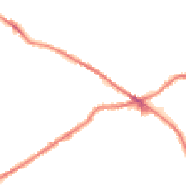 Night-time road noise heatmap for BD13 2AF