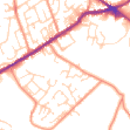 Daytime road noise heatmap for BD13 2BA