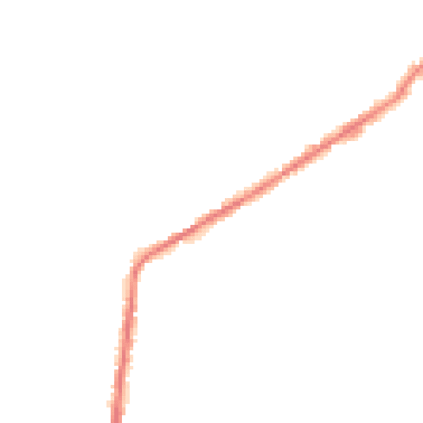 Night-time road noise heatmap for BD13 2BG