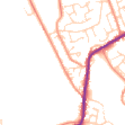 Daytime road noise heatmap for BD13 2DD