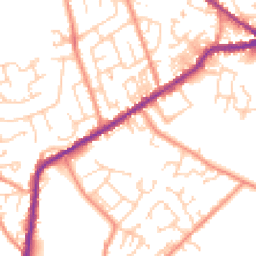 Daytime road noise heatmap for BD13 2DF