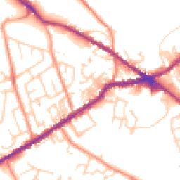 Daytime road noise heatmap for BD13 2EH