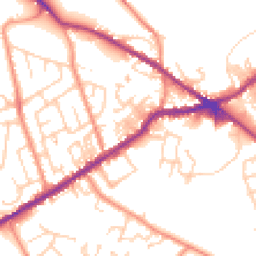 Daytime road noise heatmap for BD13 2EW