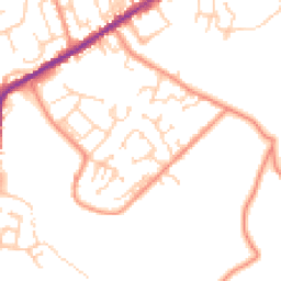Daytime road noise heatmap for BD13 2FN