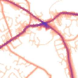 Daytime road noise heatmap for BD13 2FR